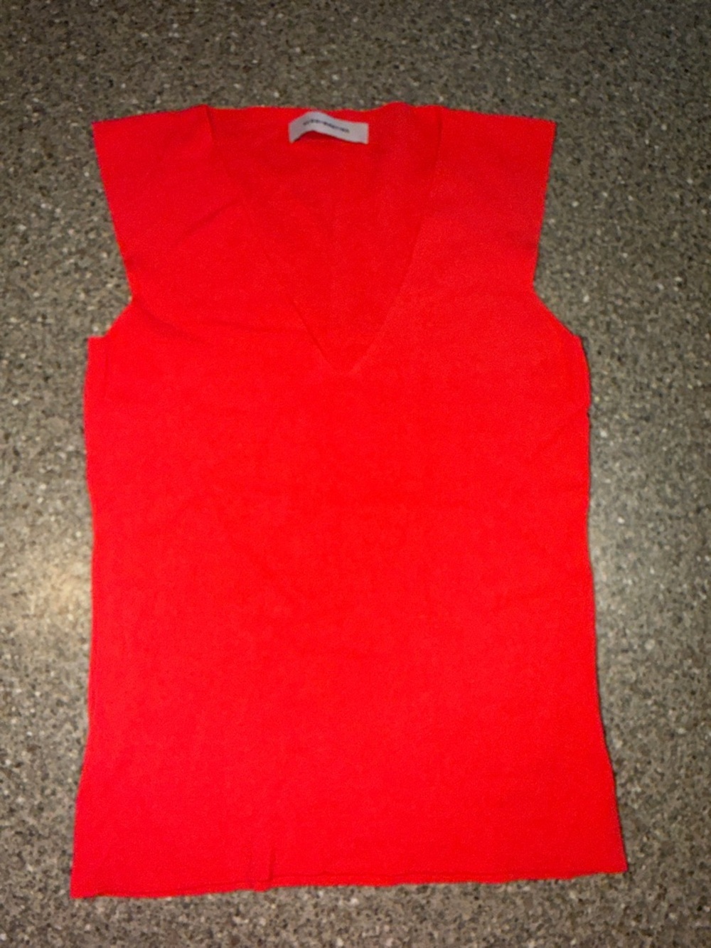 Aldo Martins Vibrant Red V-Neck Sleeveless Tank